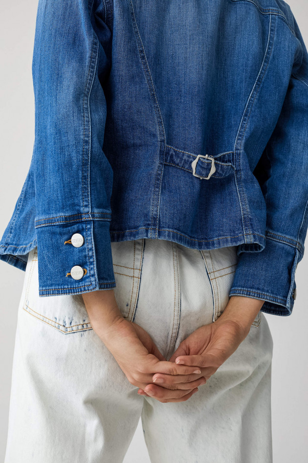 Closed Kurze Jeansjacke in Mittelblau