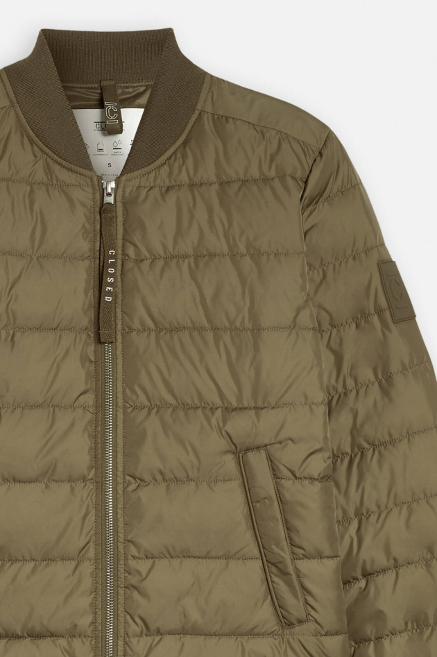Closed Steppjacke im Bomber-Style in Oliv