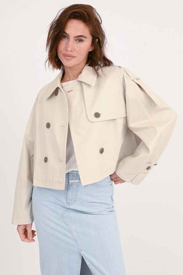 Closed Kurzer Trenchcoat aus Baumwolle in Beige