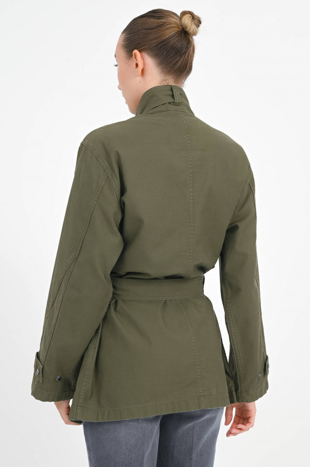 Closed Parka aus Baumwolle in Khaki