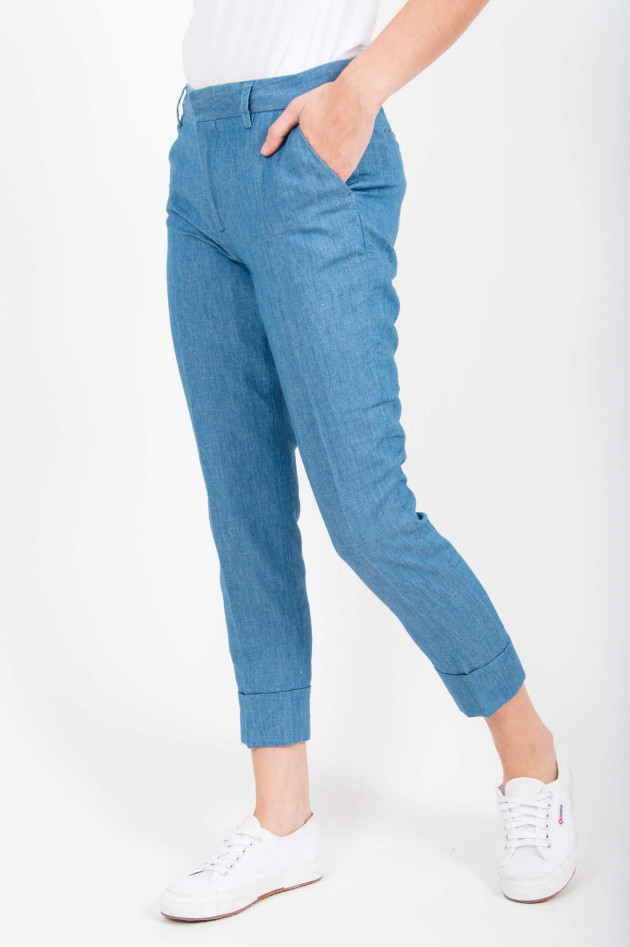 Closed Hose STEWART im Denim-Look in Mittelblau