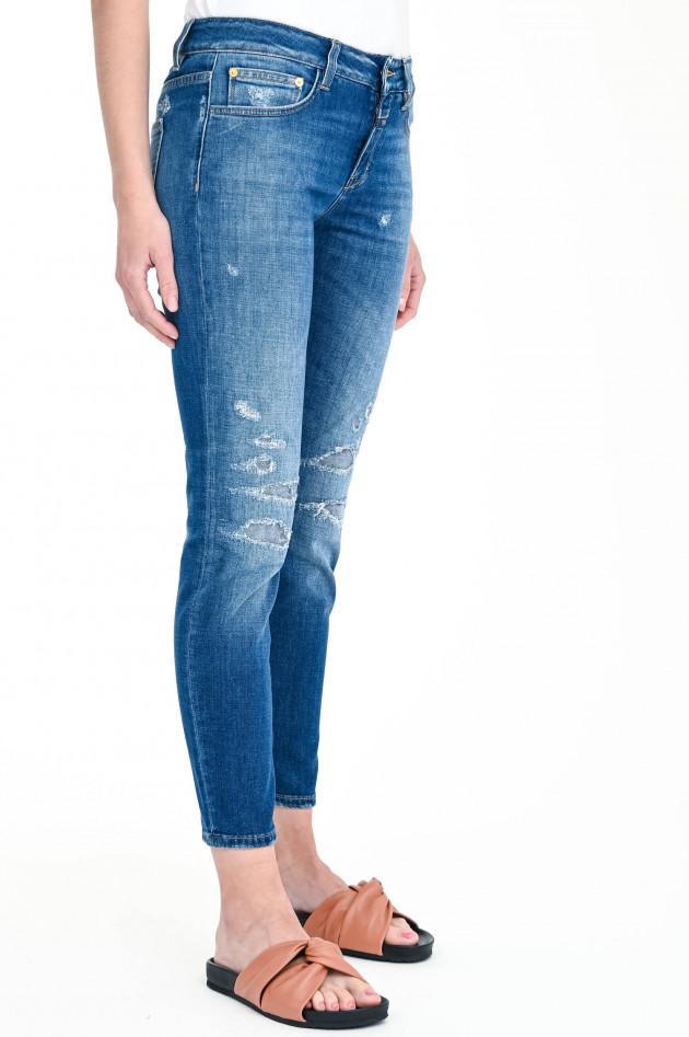 Closed Jeans BAKER mit Destroyed-Look in Mittelblau