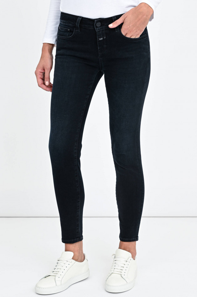 Closed Cropped Slim Fit Jeans in Schwarzblau