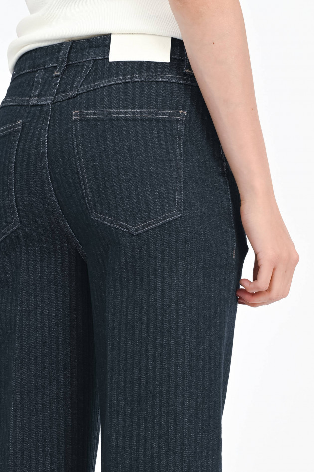 Closed Gestreifte Jeans STOVER-X in Dark Blue