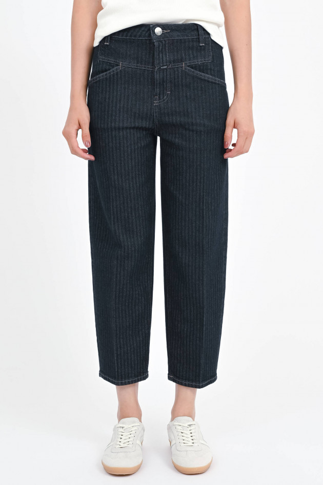 Closed Gestreifte Jeans STOVER-X in Dark Blue