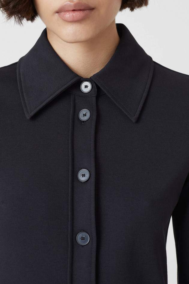 Closed Jersey Hemdblusenkleid in Schwarz