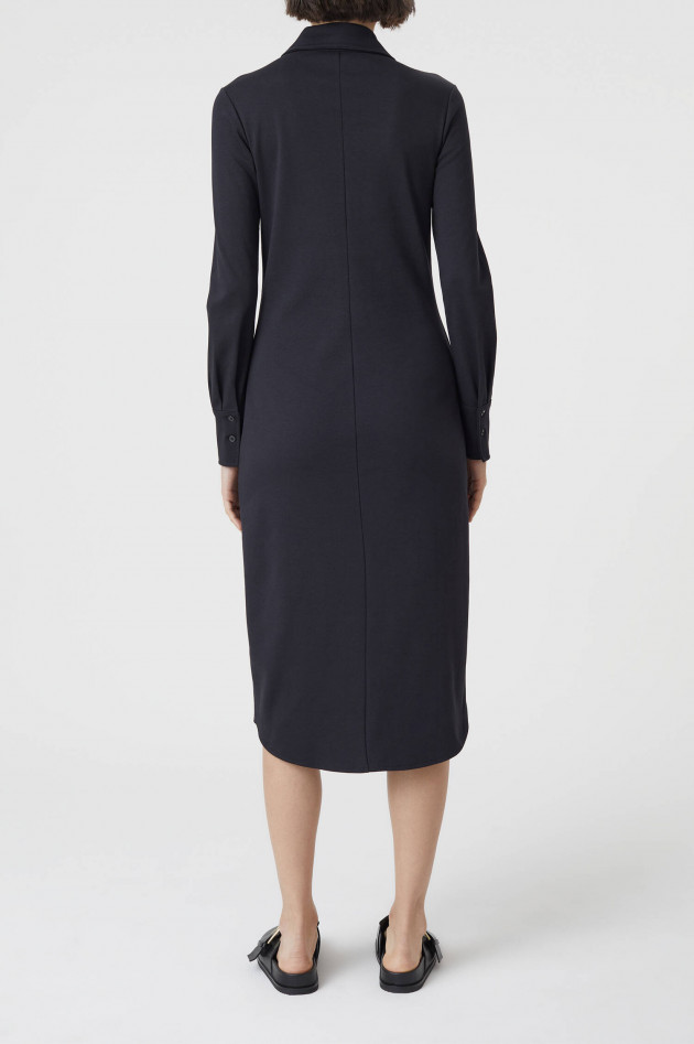 Closed Jersey Hemdblusenkleid in Schwarz
