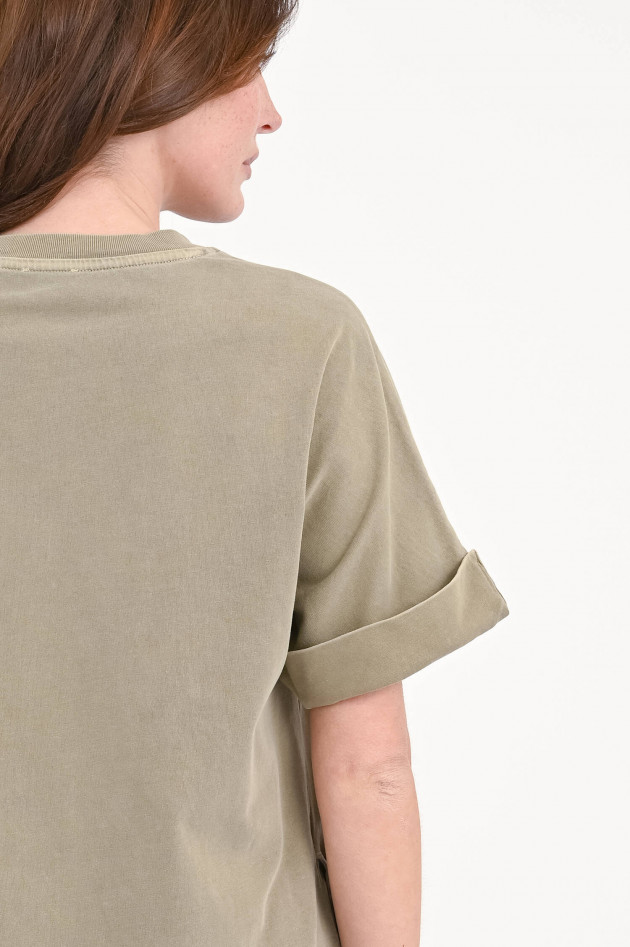 Closed T-Shirt Kleid mit Eingrifftaschen in Khaki