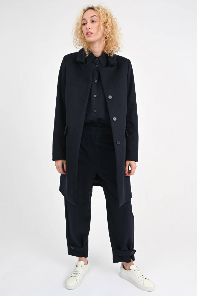Closed Woll-Cashmere-Mix Mantel in Navy