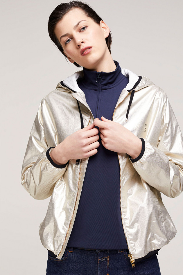 Closed Windjacke in Gold/Silber metallic