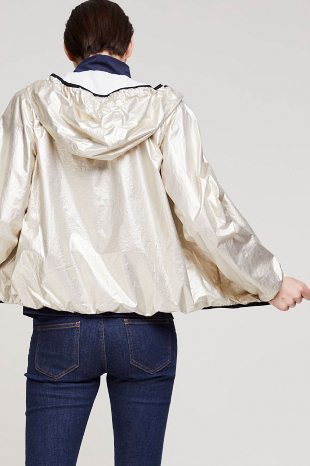 Closed Windjacke in Gold/Silber metallic