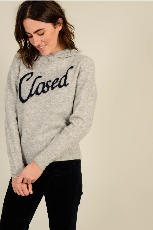 Closed Sweater mit Kapuze in Grau