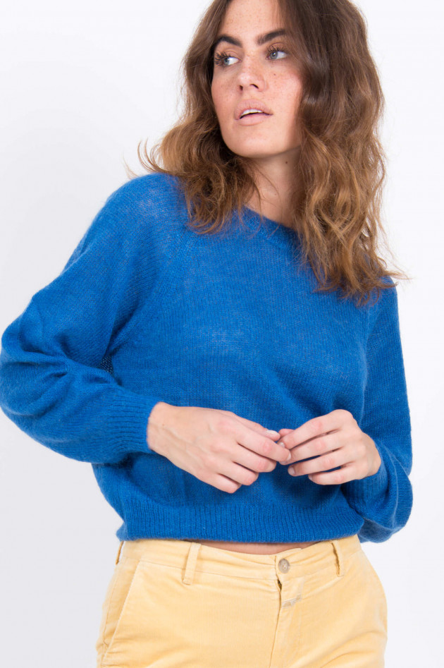 Closed Strickpullover in Blitzblau