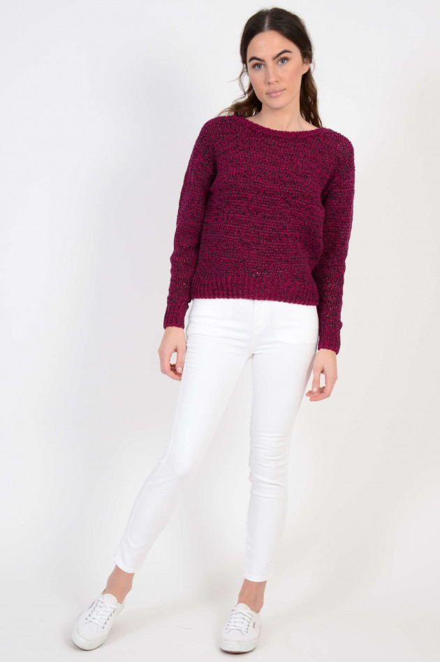 Closed Grobstrick Pullover in Magenta