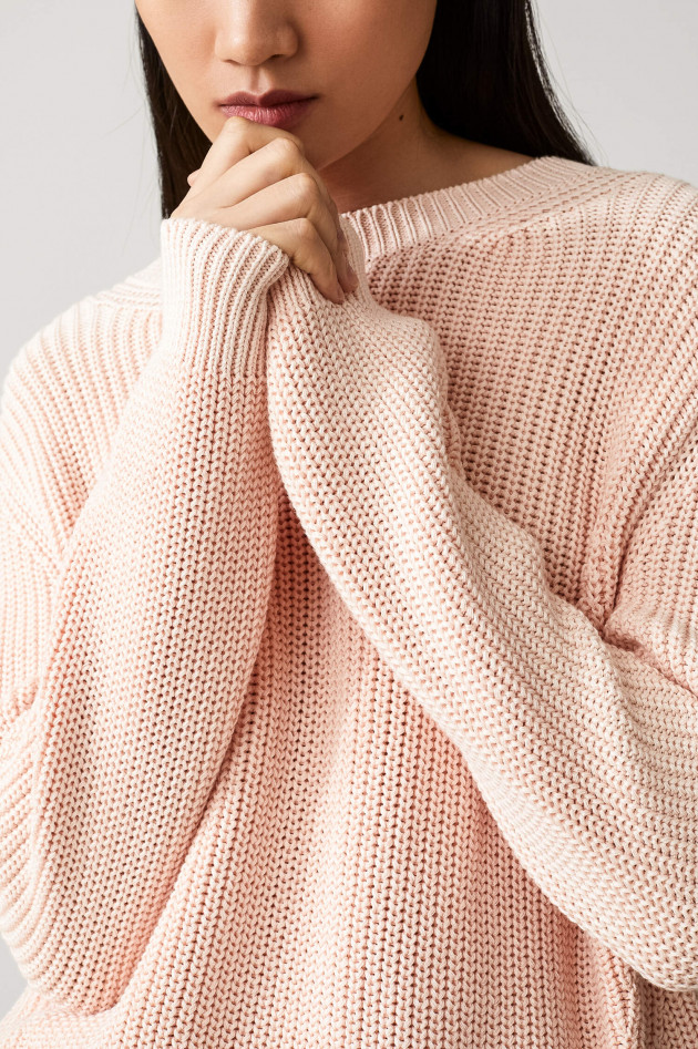 Closed Grobstrickpullover in Rosé