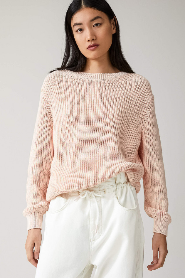 Closed Grobstrickpullover in Rosé