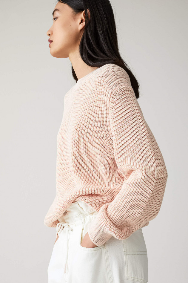 Closed Grobstrickpullover in Rosé