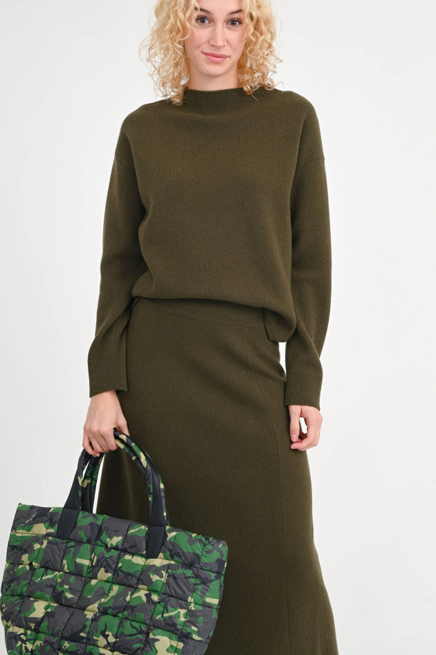 Closed Pullover mit U-Boot Auschnitt in Khaki