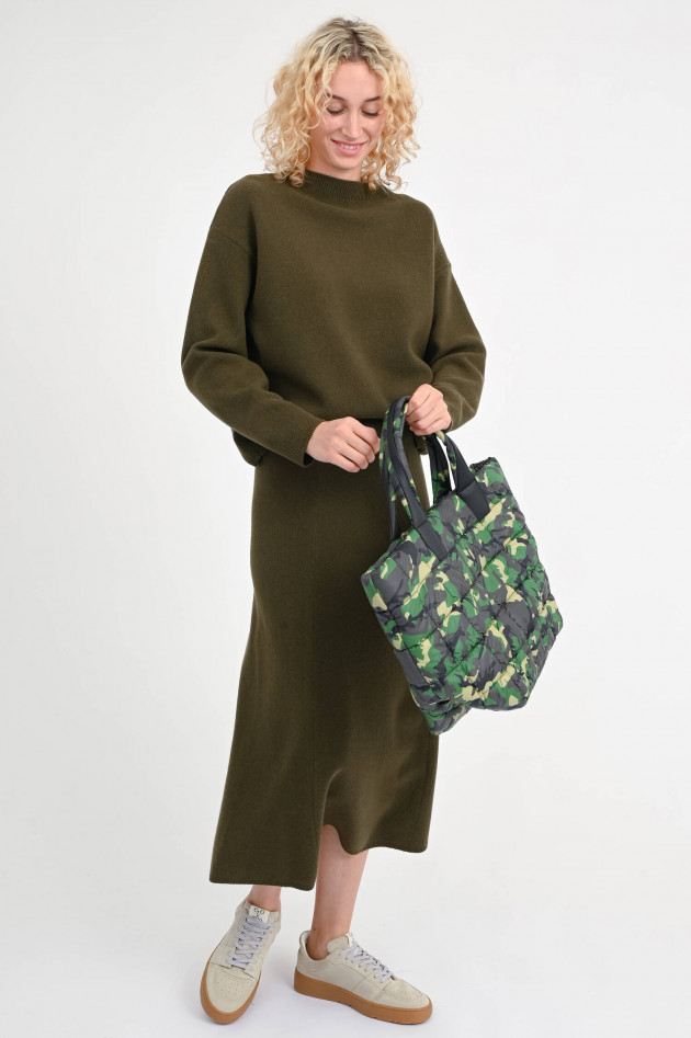 Closed Pullover mit U-Boot Auschnitt in Khaki
