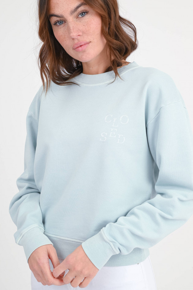 Closed Sweatshirt mit Logo-Print in Mint