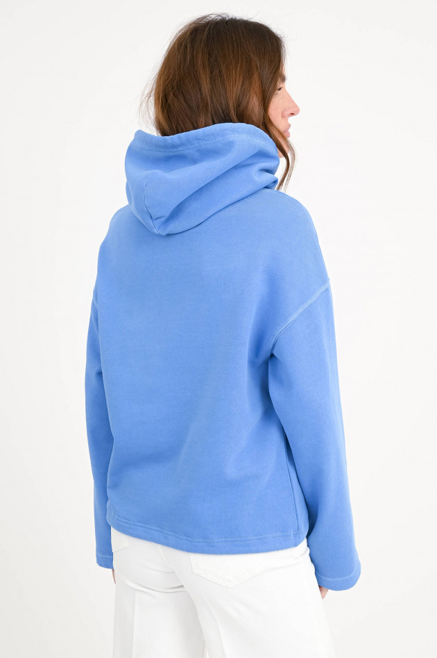 Closed Hoodie mit Kaktus-Stickerei in Blau