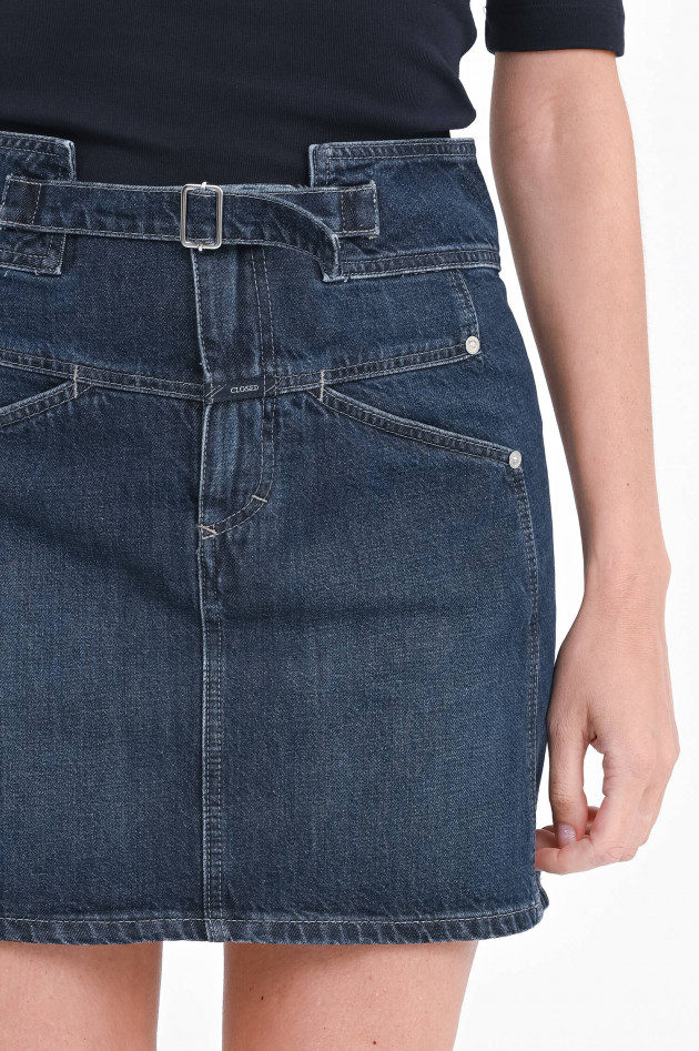 Closed Jeansrock mit dekorativen Nähten in Dark Blue