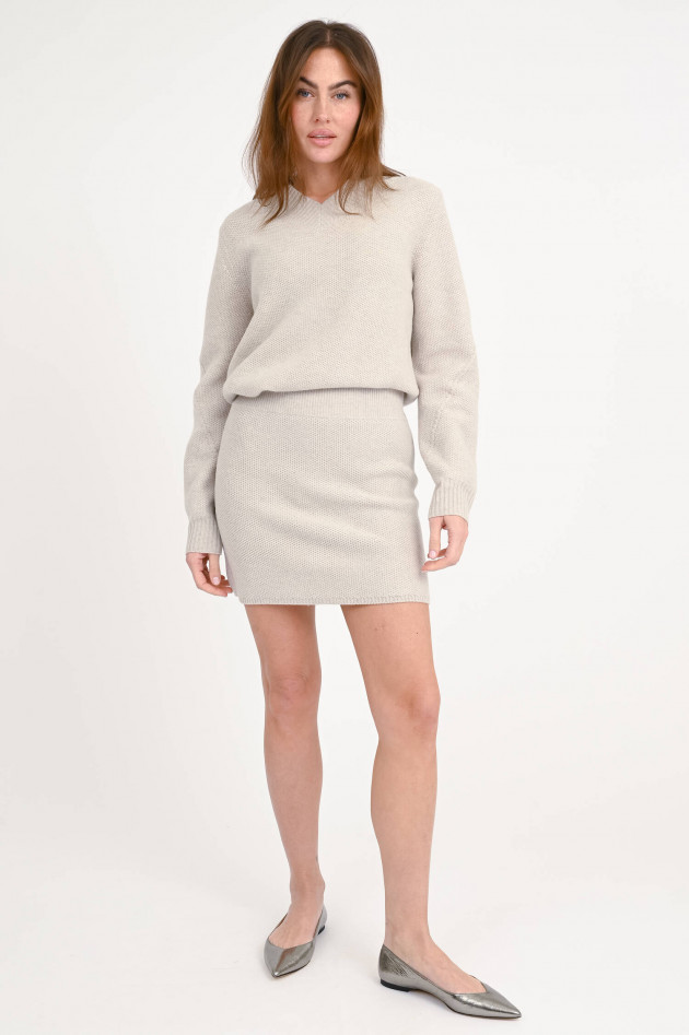 Closed Strickrock aus Wolle in Stone Beige