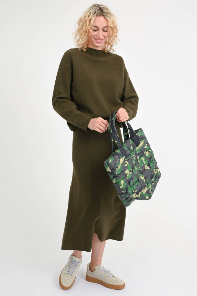 Closed Midi-Rock aus Wolle in Khaki