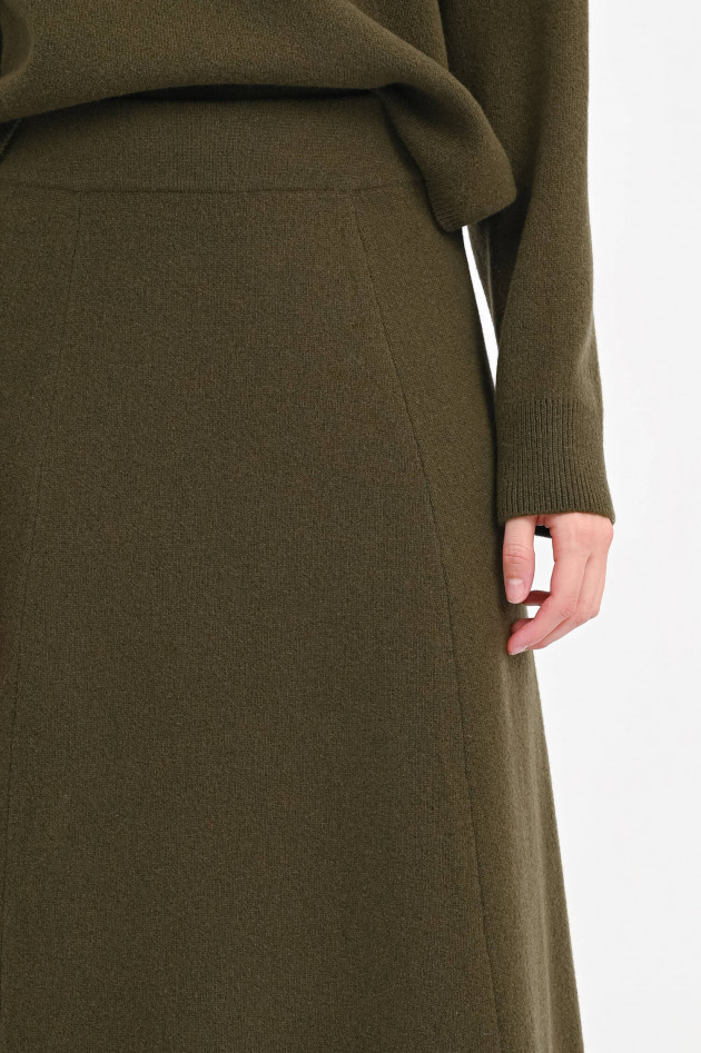 Closed Midi-Rock aus Wolle in Khaki