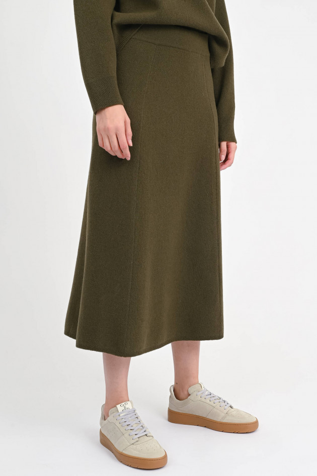 Closed Midi-Rock aus Wolle in Khaki