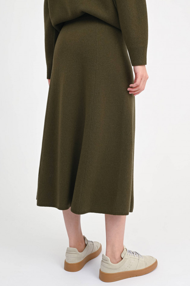 Closed Midi-Rock aus Wolle in Khaki