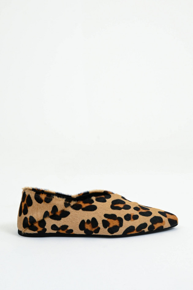 Closed Leo-Ballerina in Beige/Braun/Schwarz