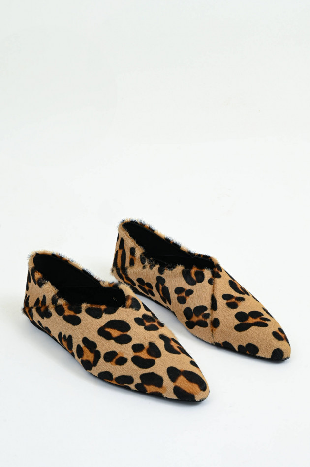 Closed Leo-Ballerina in Beige/Braun/Schwarz