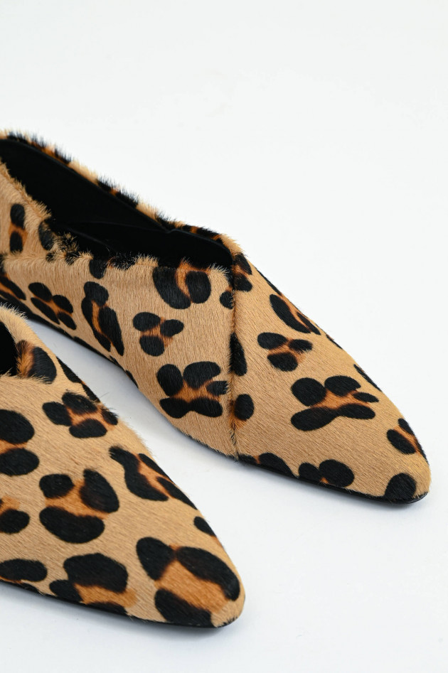 Closed Leo-Ballerina in Beige/Braun/Schwarz