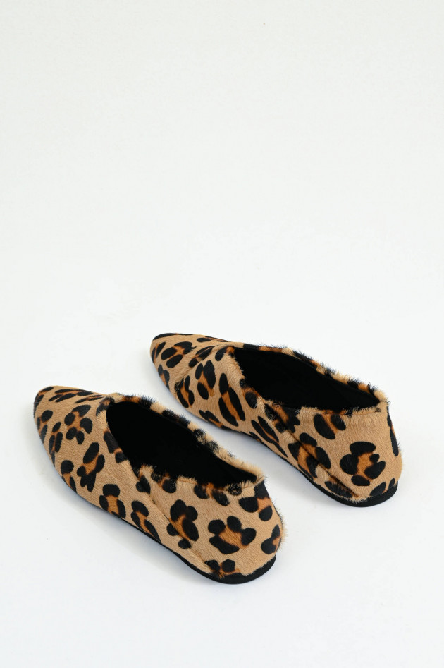 Closed Leo-Ballerina in Beige/Braun/Schwarz
