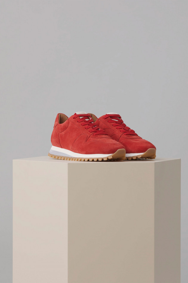 Closed Sneakers aus Veloursleder in Rot