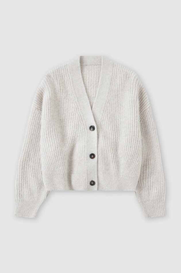 Closed Strickjacke aus Alpaka-Mix in Beigegrau