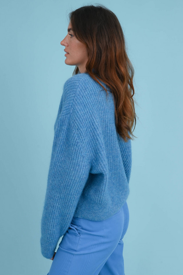Closed Strickjacke aus Alpaka-Mix in Mittelblau