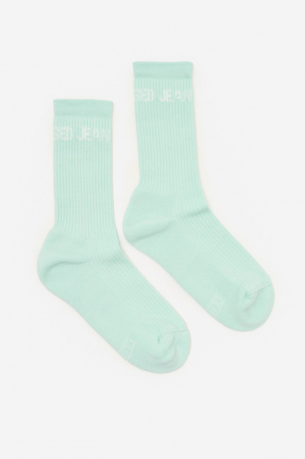 Closed Hohe Socken mit Logo-Detail in Fresh Mint