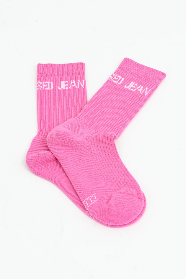 Closed Hohe Socken mit Logo-Detail in Pink