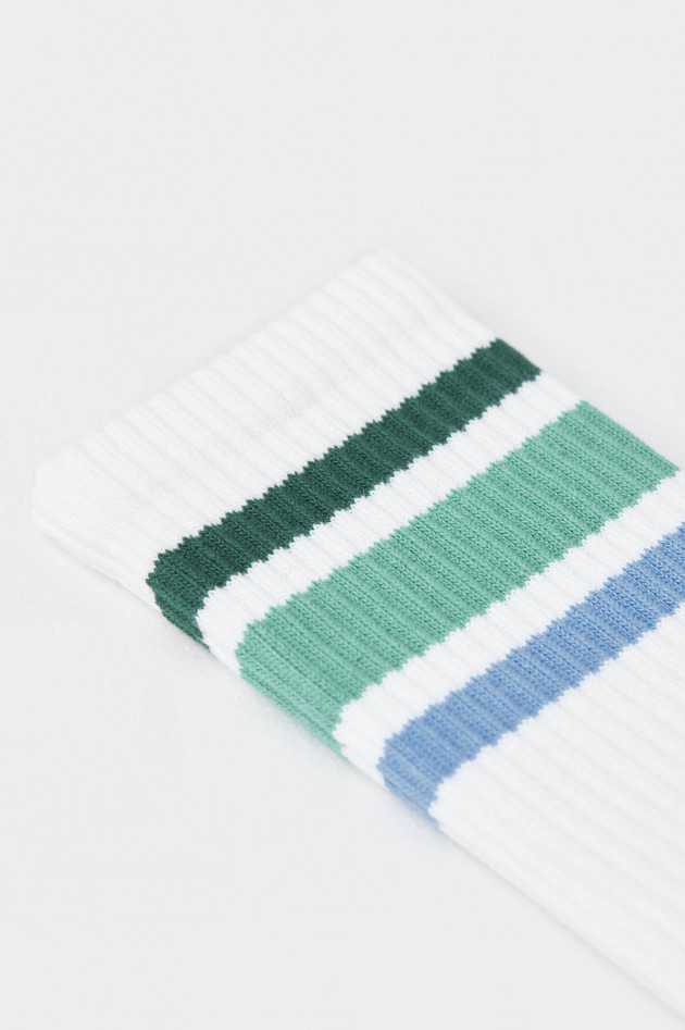 Closed Hohe Socken mit Logo-Detail in Weiß/Grün