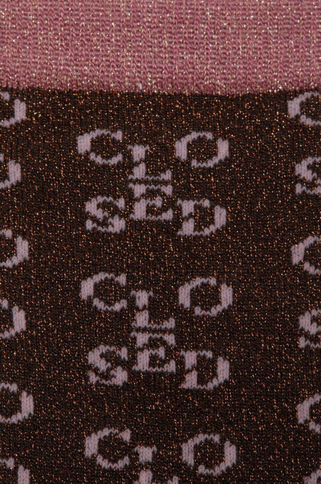 Closed Socken mit Lurex-Fäden in Rosé/Bronze