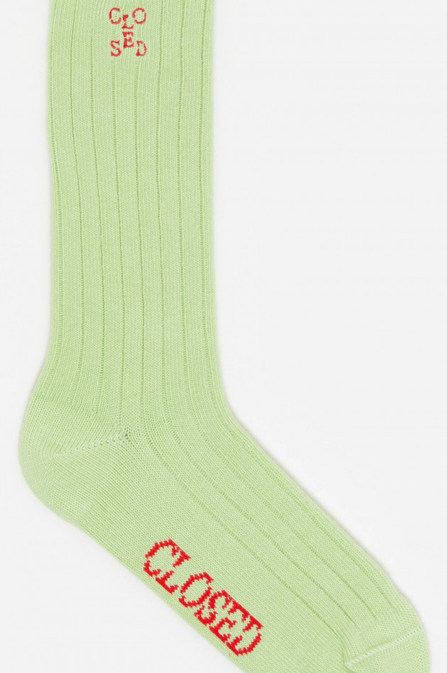 Closed Hohe Socken mit Logo-Detail in Grün/Rot