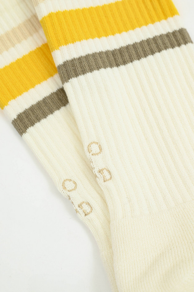 Closed Socken aus Baumwoll-Mix in Weiß/Gelb