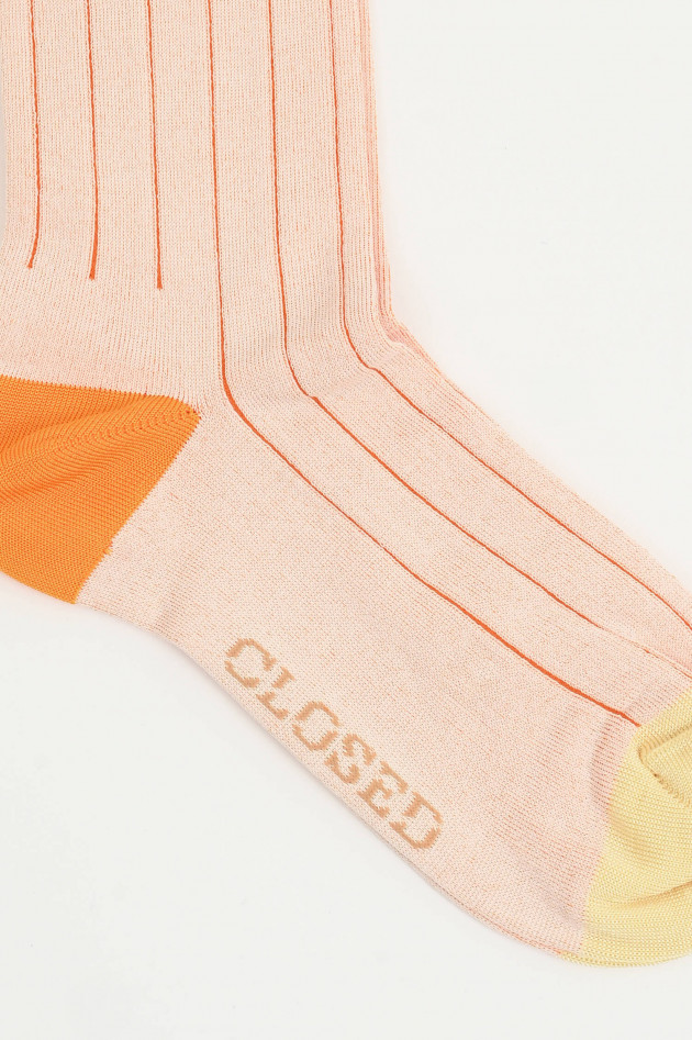 Closed Socken aus Viskose-Mix in Papaya/Orange