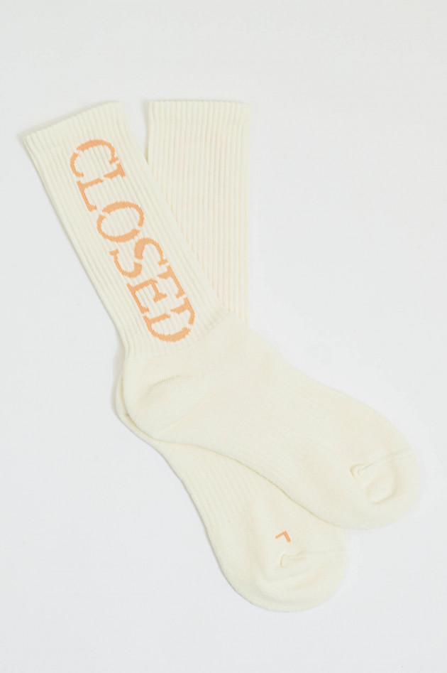 Closed  Socken aus Baumwoll-Mix in Ivory/Peach