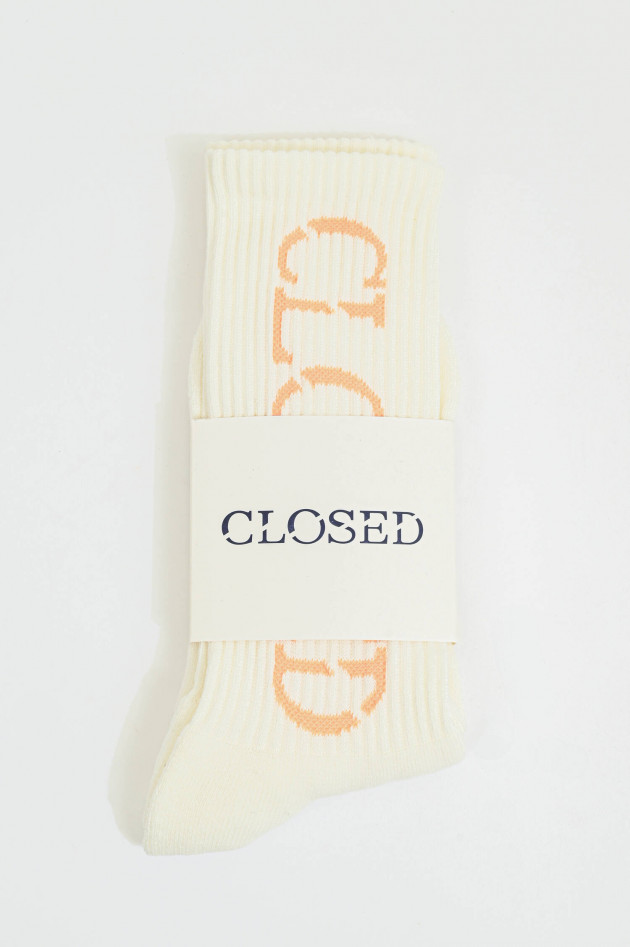Closed  Socken aus Baumwoll-Mix in Ivory/Peach