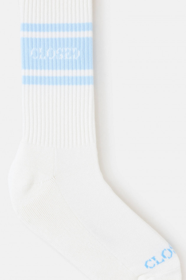 Closed Socken aus Baumwoll-Mix in Natur/Hellblau