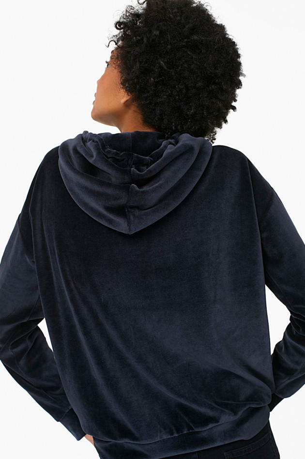 Closed Kapuzenpullover aus Nicki in Navy