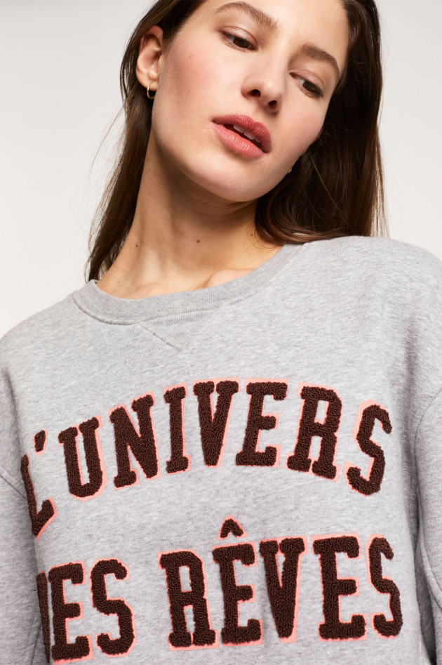 Closed Sweatshirt mit Stickerei in Grau